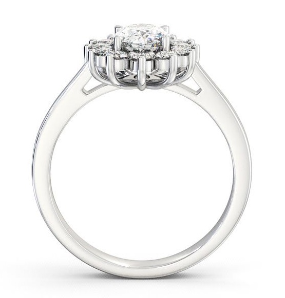 Cluster Oval Diamond Halo Style Ring Palladium CL1_WG_THUMB1