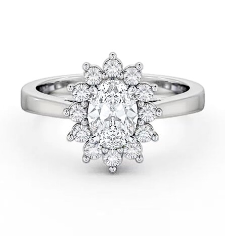 Cluster Oval Diamond Halo Style Ring Platinum CL1_WG_THUMB1