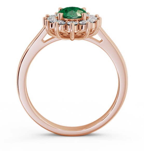 Cluster Emerald and Diamond 1.27ct Ring 18K Rose Gold CL1GEM_RG_EM_THUMB1 