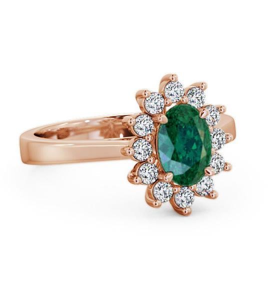 Cluster Emerald and Diamond 1.27ct Ring 9K Rose Gold CL1GEM_RG_EM_THUMB2 