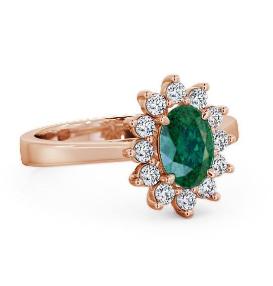Cluster Emerald and Diamond 1.27ct Ring 9K Rose Gold CL1GEM_RG_EM_THUMB1