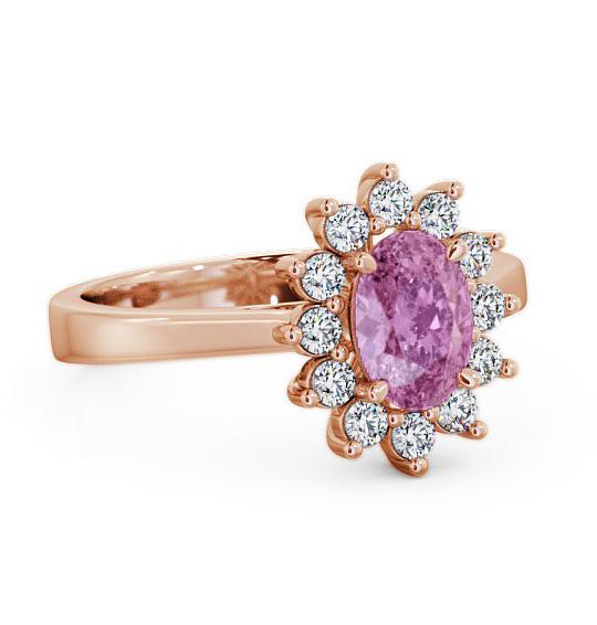 Cluster Pink Sapphire and Diamond 1.42ct Ring 18K Rose Gold CL1GEM_RG_PS_THUMB1