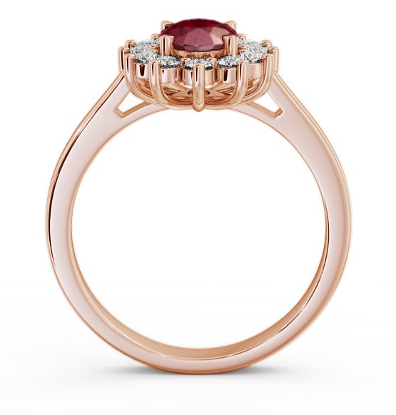 Cluster Ruby and Diamond 1.42ct Ring 18K Rose Gold CL1GEM_RG_RU_THUMB1 