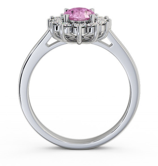 Cluster Pink Sapphire and Diamond 1.42ct Ring 18K White Gold CL1GEM_WG_PS_THUMB1 