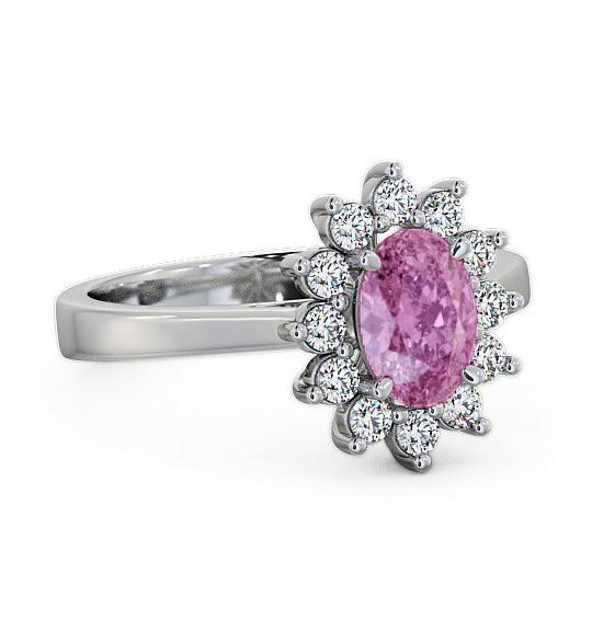Cluster Pink Sapphire and Diamond 1.42ct Ring 18K White Gold CL1GEM_WG_PS_THUMB2 