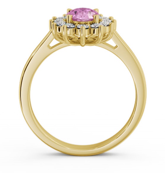 Cluster Pink Sapphire and Diamond 1.42ct Ring 9K Yellow Gold CL1GEM_YG_PS_THUMB1 