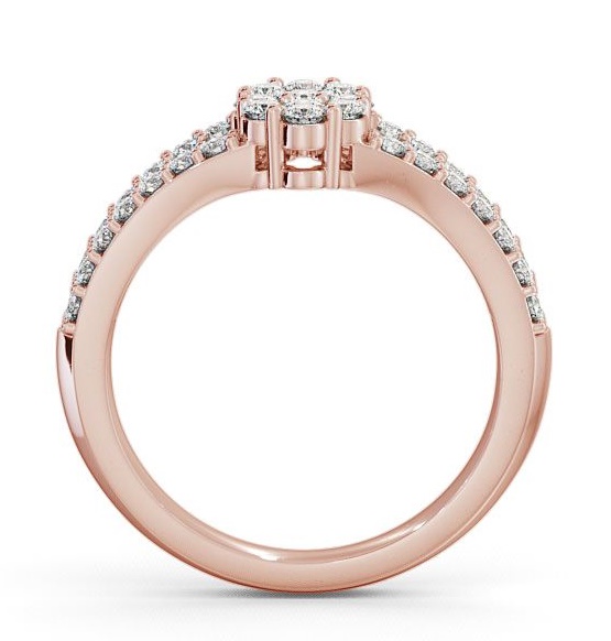 Cluster Diamond Unique Style Ring 9K Rose Gold CL22_RG_THUMB1