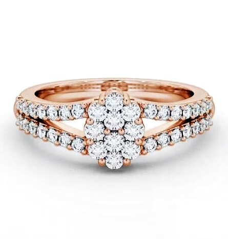 Cluster Diamond Unique Style Ring 18K Rose Gold CL22_RG_THUMB2 