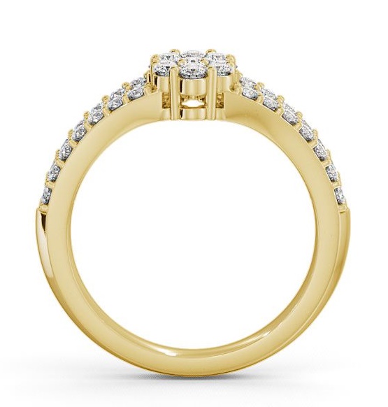 Cluster Diamond Unique Style Ring 9K Yellow Gold CL22_YG_THUMB1