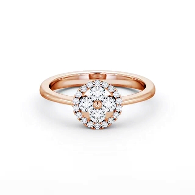 Cluster Diamond Ring 9K Rose Gold - Aria CL23_RG_HAND