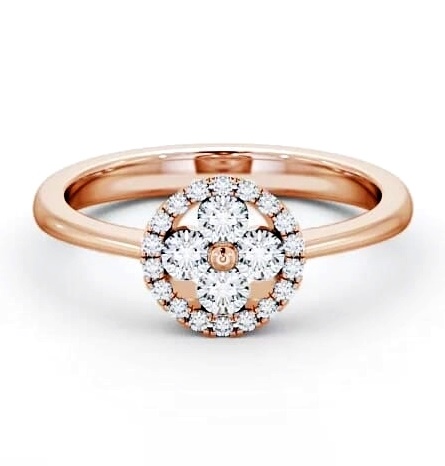 Cluster Diamond Contemporary Design Ring 18K Rose Gold CL23_RG_THUMB1