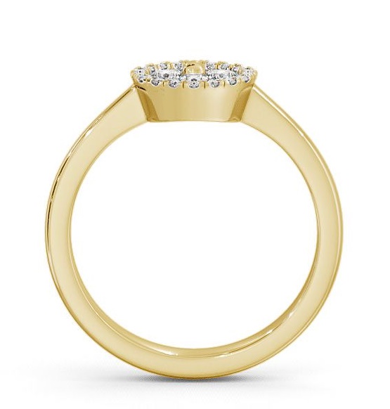 Cluster Diamond Contemporary Design Ring 9K Yellow Gold CL23_YG_THUMB1