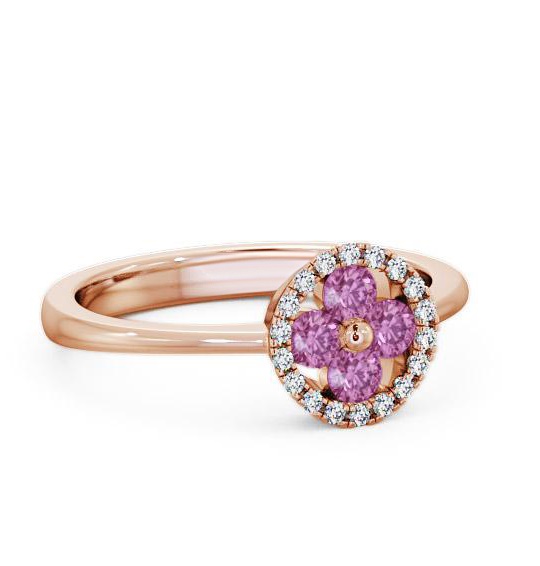 Cluster Pink Sapphire and Diamond 0.43ct Ring 18K Rose Gold CL23GEM_RG_PS_THUMB1