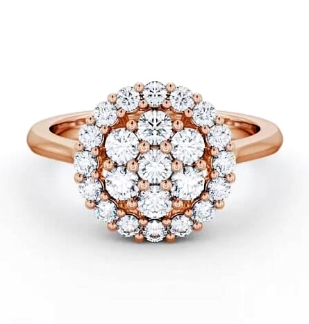 Cluster Diamond Glamorous Design Ring 18K Rose Gold CL24_RG_THUMB2 