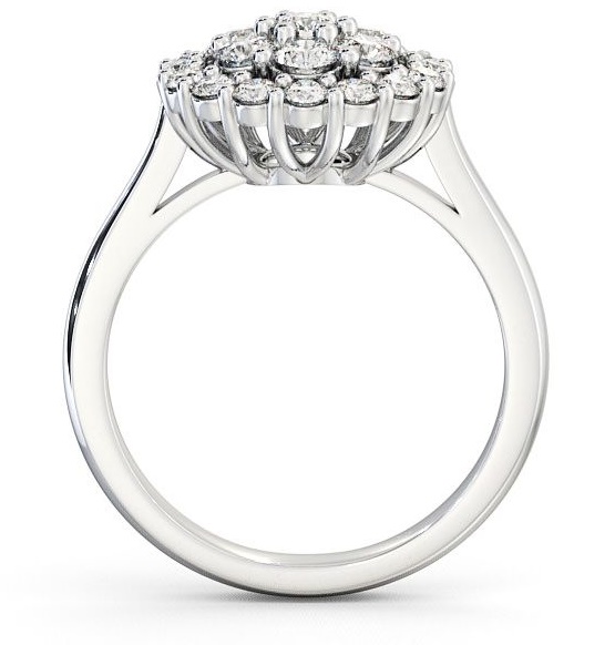 Cluster Diamond Glamorous Design Ring Platinum CL24_WG_THUMB1