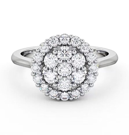 Cluster Diamond Glamorous Design Ring 9K White Gold CL24_WG_THUMB1