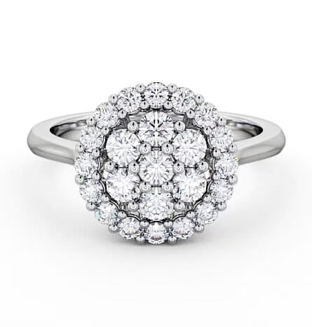 Cluster Diamond Glamorous Design Ring 9K White Gold CL24_WG_THUMB2 