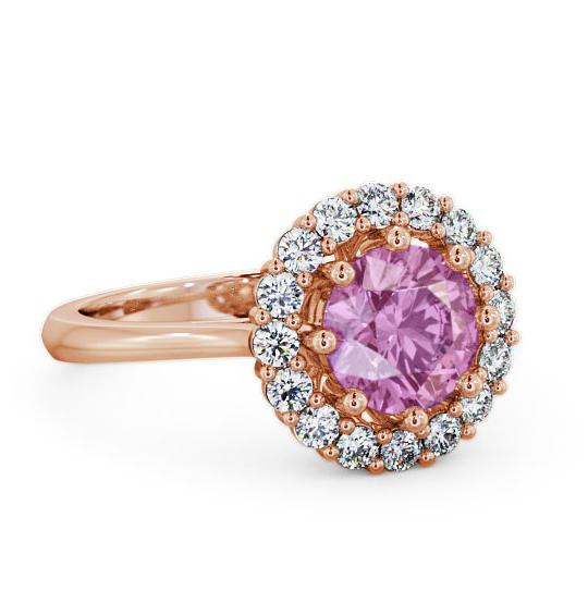 Halo Pink Sapphire and Diamond 2.00ct Ring 18K Rose Gold CL24GEM_RG_PS_THUMB1