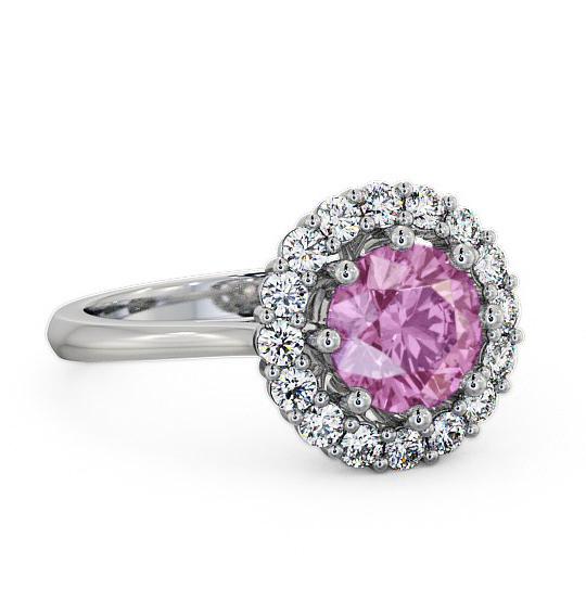Halo Pink Sapphire and Diamond 2.00ct Ring 18K White Gold CL24GEM_WG_PS_THUMB1