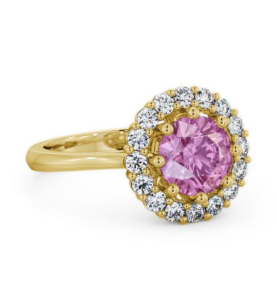 Halo Pink Sapphire and Diamond 2.00ct Ring 9K Yellow Gold CL24GEM_YG_PS_THUMB1