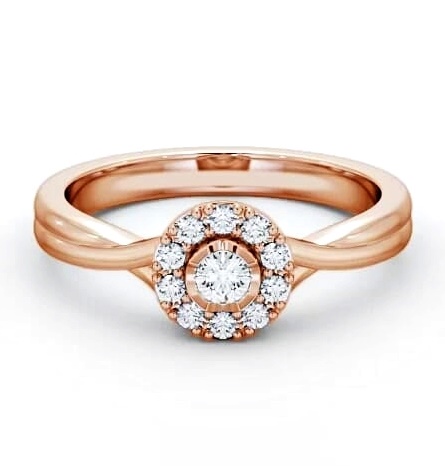 Cluster Diamond Halo Style Ring 18K Rose Gold CL25_RG_THUMB1