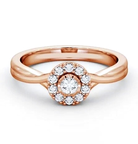 Cluster Diamond Halo Style Ring 18K Rose Gold CL25_RG_THUMB1