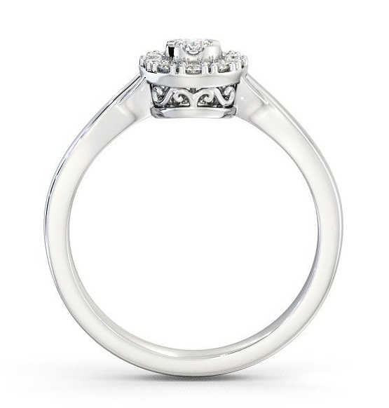 Cluster Diamond Halo Style Ring 9K White Gold CL25_WG_THUMB1 