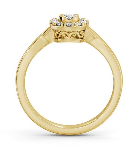 Cluster Diamond Halo Style Ring 18K Yellow Gold CL25_YG_THUMB1 