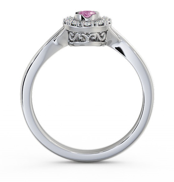 Halo Pink Sapphire and Diamond 0.30ct Ring 18K White Gold CL25GEM_WG_PS_THUMB1 