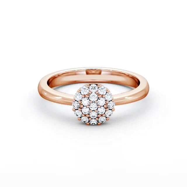 Cluster Diamond Ring 9K Rose Gold - Evey CL29_RG_HAND