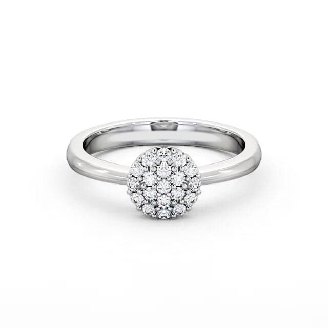 Cluster Diamond Ring Platinum - Evey CL29_WG_HAND