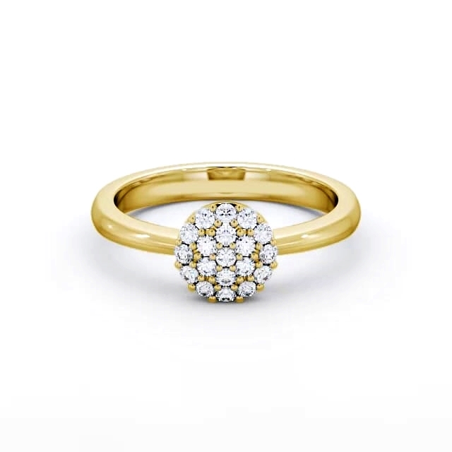 Cluster Diamond Ring 18K Yellow Gold - Evey CL29_YG_HAND