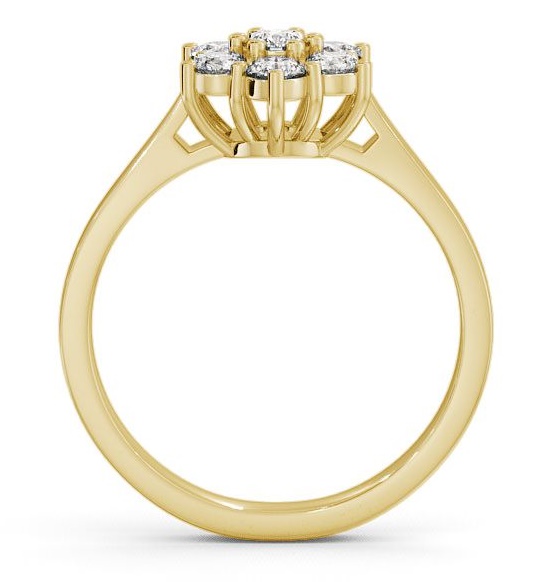Cluster Diamond Floral Style Ring 18K Yellow Gold CL2_YG_THUMB1