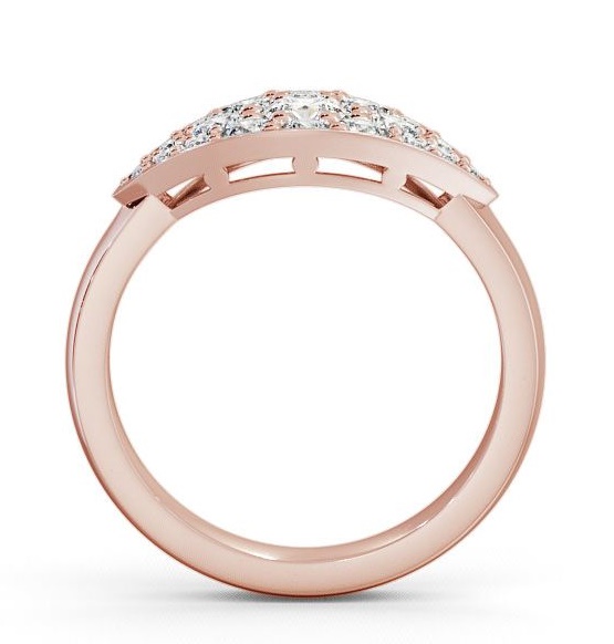 Cluster Round Diamond 0.79ct Unique Style Ring 9K Rose Gold CL30_RG_THUMB1 
