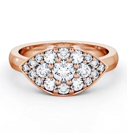 Cluster Round Diamond 0.79ct Unique Style Ring 18K Rose Gold CL30_RG_THUMB1