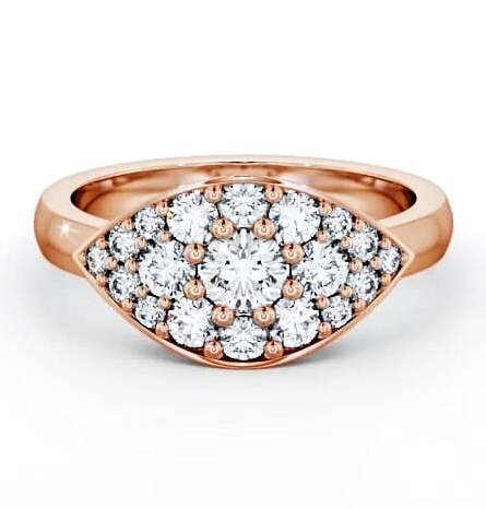 Cluster Round Diamond 0.80ct Unique Style Ring 18K Rose Gold CL30_RG_THUMB2 