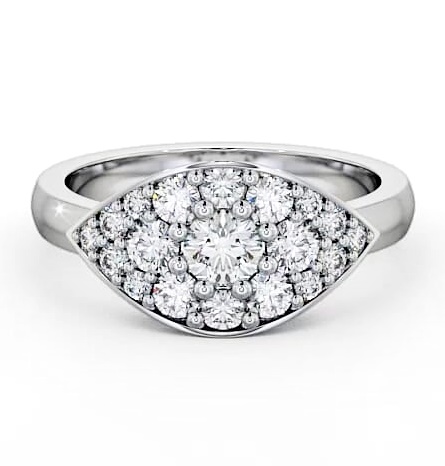Cluster Round Diamond 0.79ct Unique Style Ring Platinum CL30_WG_THUMB2 