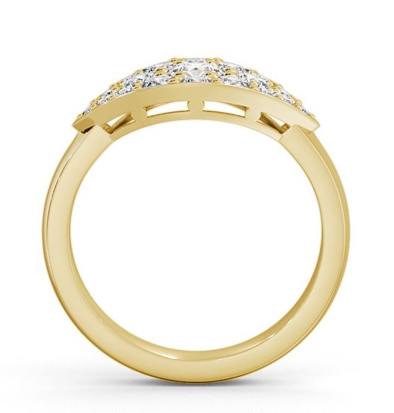 Cluster Round Diamond 0.79ct Unique Style Ring 18K Yellow Gold CL30_YG_THUMB1