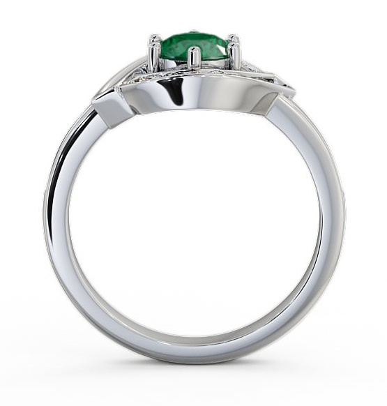 Halo Emerald and Diamond 0.74ct Ring 18K White Gold CL35GEM_WG_EM_THUMB1 