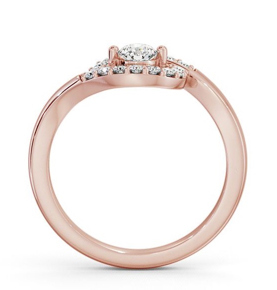 Cluster Round Diamond 0.36ct Sweeping Halo Ring 18K Rose Gold CL38_RG_THUMB1 