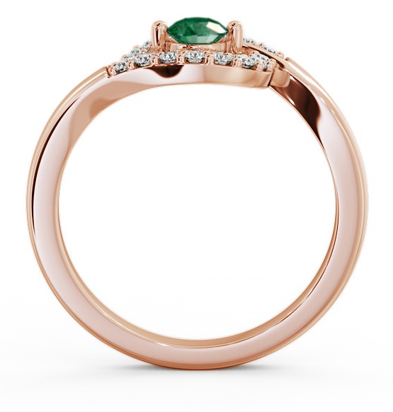 Cluster Emerald and Diamond 0.33ct Ring 18K Rose Gold CL38GEM_RG_EM_THUMB1 
