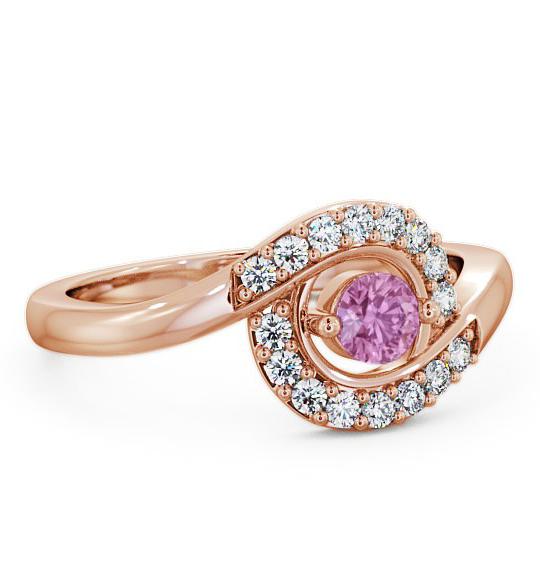 Cluster Pink Sapphire and Diamond 0.36ct Ring 18K Rose Gold CL38GEM_RG_PS_THUMB1