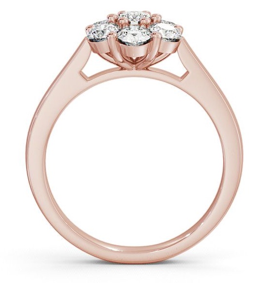 Cluster Diamond Floral Design Ring 18K Rose Gold CL3_RG_THUMB1