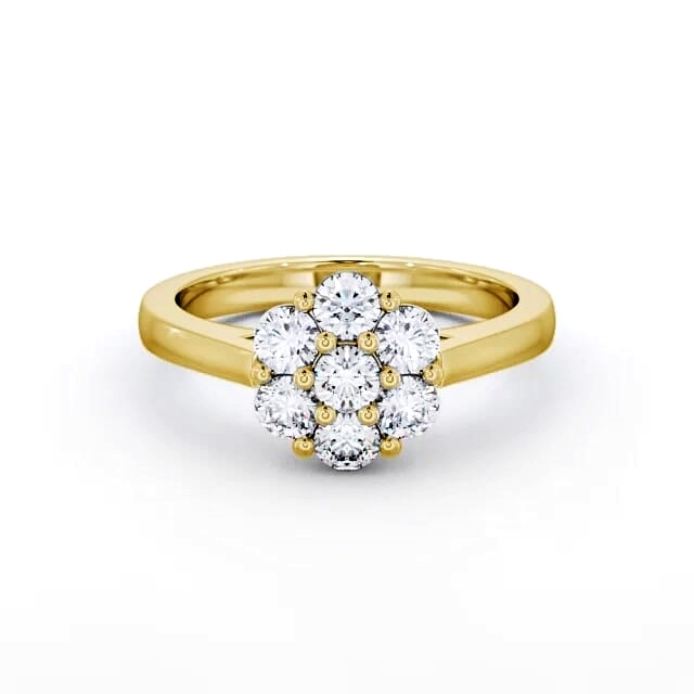Cluster Diamond Ring 18K Yellow Gold - Alondra CL3_YG_HAND
