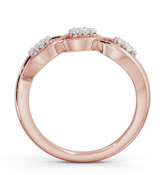 Cluster Round Diamond 0.25ct Trilogy Design Ring 18K Rose Gold CL40_RG_THUMB1 
