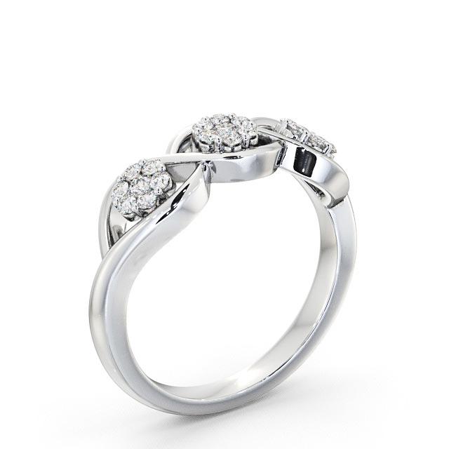 Cluster Round Diamond 0.25ct Ring Platinum - Kelani CL40_WG_HAND