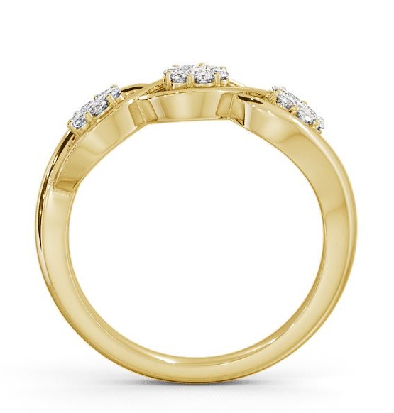 Cluster Round Diamond 0.25ct Trilogy Design Ring 9K Yellow Gold CL40_YG_THUMB1 