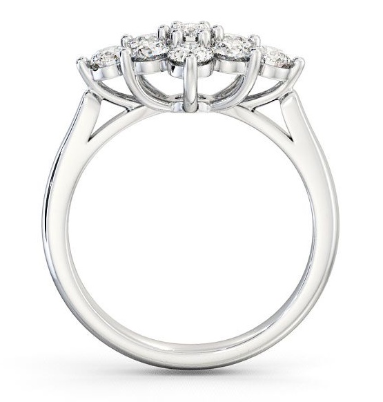 Cluster Diamond Marquise Design Ring 18K White Gold CL42_WG_THUMB1