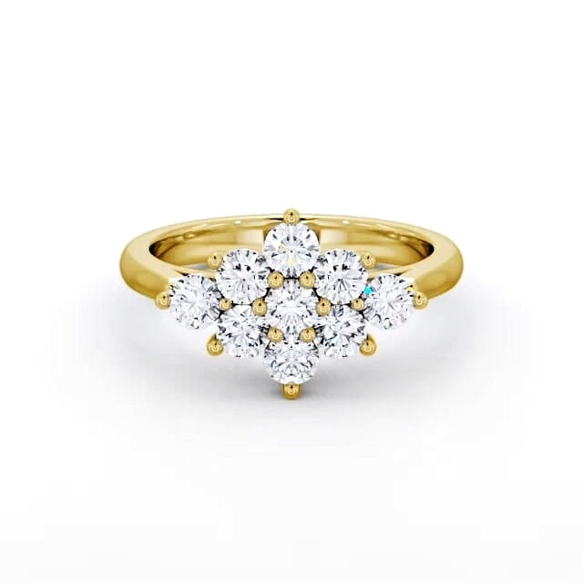 Cluster Diamond Ring 9K Yellow Gold - Milani CL42_YG_HAND