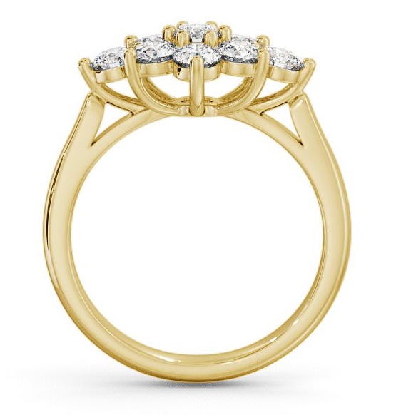 Cluster Diamond Marquise Design Ring 18K Yellow Gold CL42_YG_THUMB1 